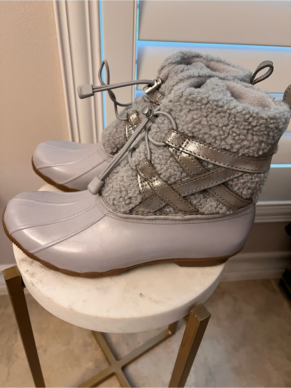 Sperry Light Gray Sherpa Duck Boots - Picture 3 of 8